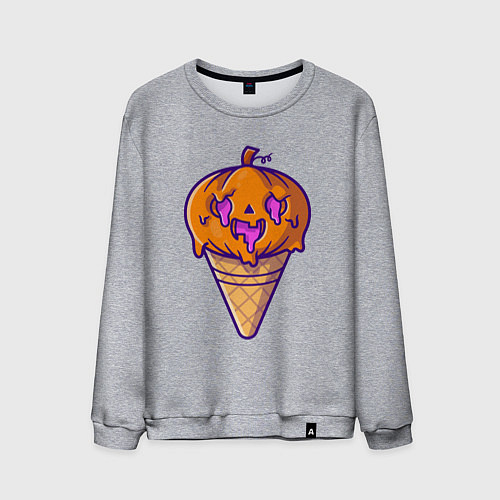 Мужской свитшот Ice cream pumpkin / Меланж – фото 1