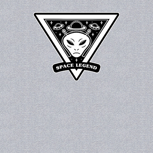 Мужской свитшот Легенда космоса / Меланж – фото 3