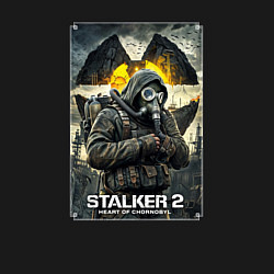 Свитшот хлопковый мужской Stalker 2 heart of chornobyl, цвет: черный — фото 2