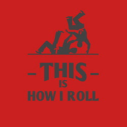 Свитшот хлопковый мужской Judo how i roll, цвет: красный — фото 2