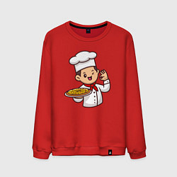 Мужской свитшот Поварёнок с пиццей