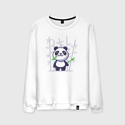 Мужской свитшот Панда с бамбуком