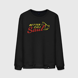 Свитшот хлопковый мужской Better call Saul logo, цвет: черный