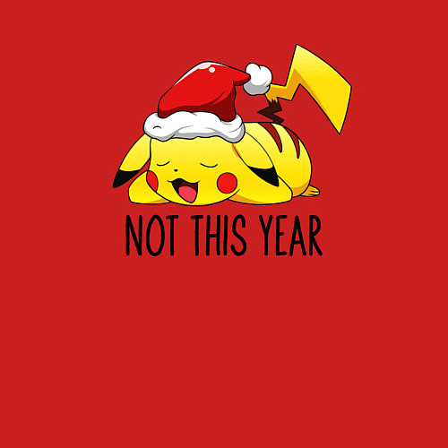 Мужской свитшот Pikachu not this year / Красный – фото 3
