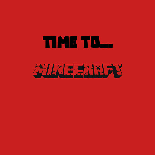 Мужской свитшот Time to minecraft / Красный – фото 3