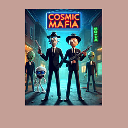 Свитшот хлопковый мужской Rick and Morty - cosmic mafia, цвет: пыльно-розовый — фото 2