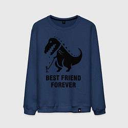 Свитшот хлопковый мужской Godzilla best friend, цвет: тёмно-синий