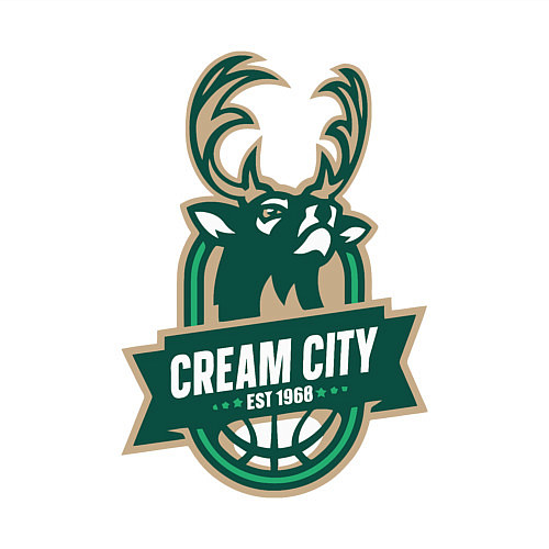 Мужской свитшот Milwaukee Bucks cream city / Белый – фото 3