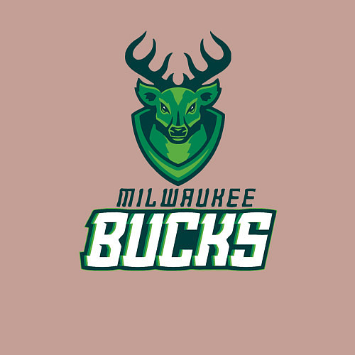 Мужской свитшот Milwaukee Bucks NBA / Пыльно-розовый – фото 3