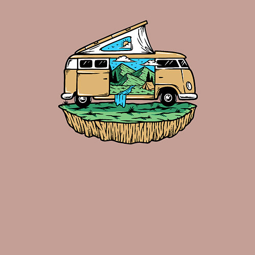 Мужской свитшот Выезд на природу / Пыльно-розовый – фото 3