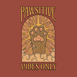 Свитшот хлопковый мужской Pawsitive vibes, цвет: кирпичный — фото 2