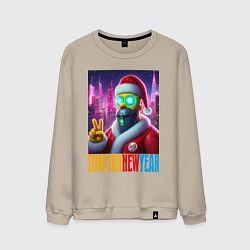 Мужской свитшот Simpson new year - fantasy