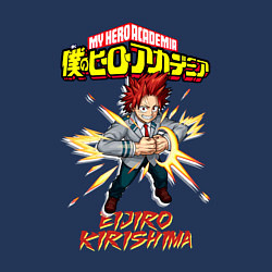 Свитшот хлопковый мужской Моя геройская академия Эйджиро Киришима, цвет: тёмно-синий — фото 2