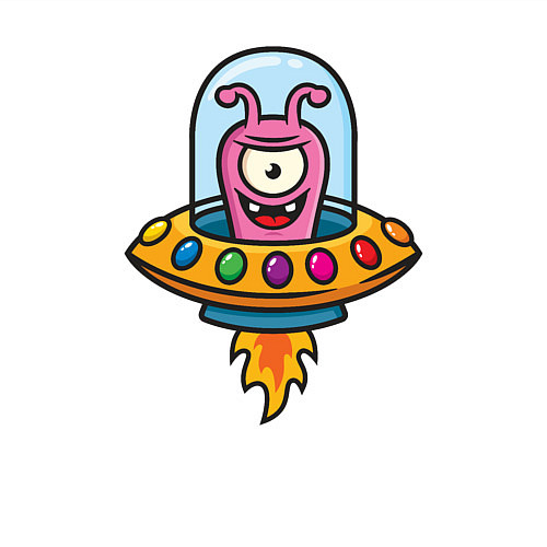 Мужской свитшот Забавный инопланетянин / Белый – фото 3