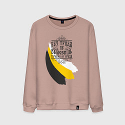 Мужской свитшот Без труда не вытащишь и рыбку - флаг надпись черна