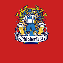 Свитшот хлопковый мужской Oktoberfest man, цвет: красный — фото 2