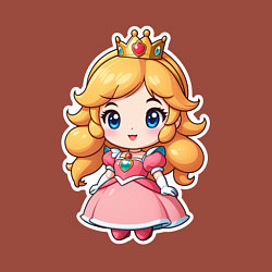 Свитшот хлопковый мужской Маленькая принцесса Пич, цвет: кирпичный — фото 2