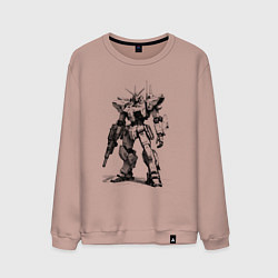 Свитшот хлопковый мужской Боевой бот, цвет: пыльно-розовый
