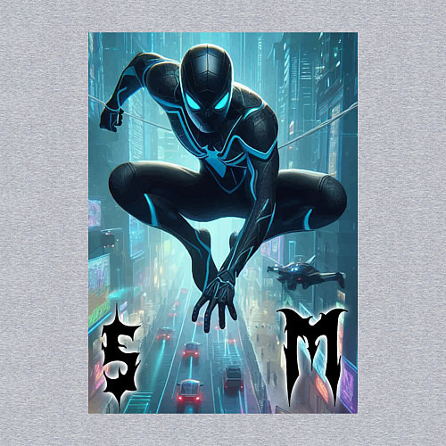 Мужской свитшот Spider-man neon glow / Меланж – фото 3