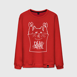 Свитшот хлопковый мужской Dead by April - cat rock, цвет: красный