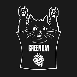 Свитшот хлопковый мужской Green Day - cat rock, цвет: черный — фото 2