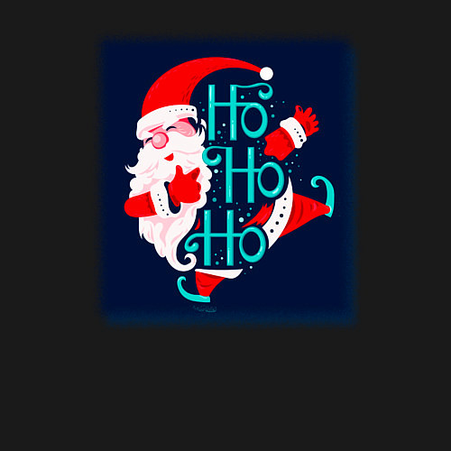 Мужской свитшот Санта Клаус спешит поздравить / Черный – фото 3