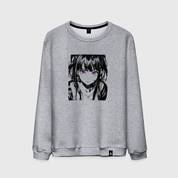 Мужской свитшот Девушка с фиалковыми глазами