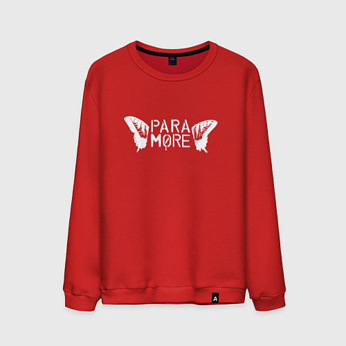 Мужской свитшот Paramore - logo / Красный – фото 1
