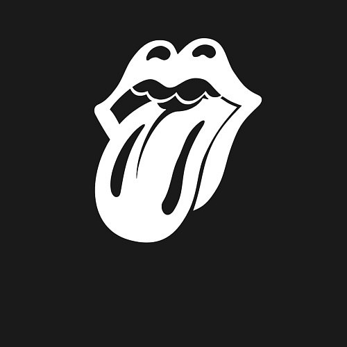 Мужской свитшот Rolling Stones - white logo / Черный – фото 3