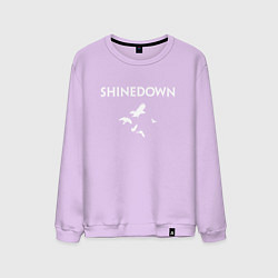 Свитшот хлопковый мужской Shinedown - logo, цвет: лаванда