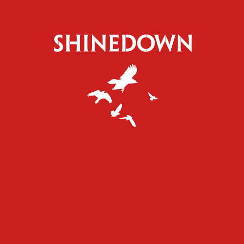 Мужской свитшот Shinedown - logo / Красный – фото 3