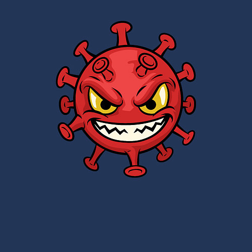 Мужской свитшот Коварный вирус / Тёмно-синий – фото 3