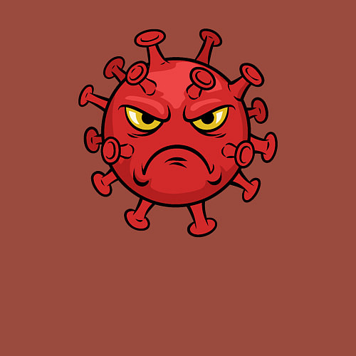 Мужской свитшот Хмурый вирус / Кирпичный – фото 3