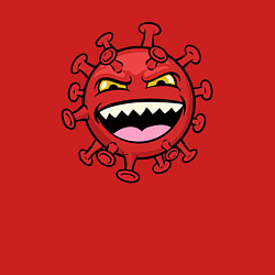 Свитшот хлопковый мужской Смеющийся вирус, цвет: красный — фото 2