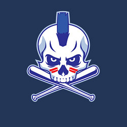 Свитшот хлопковый мужской Punk baseball, цвет: тёмно-синий — фото 2