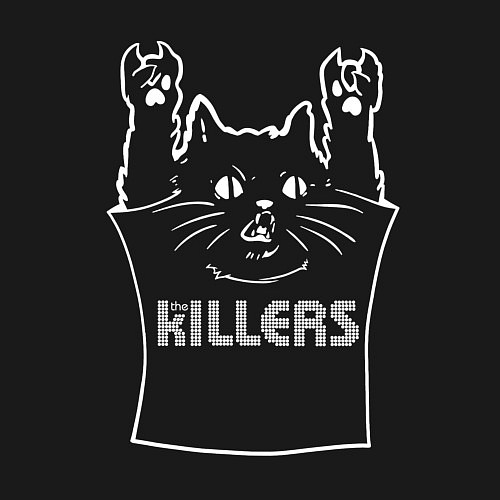 Мужской свитшот The Killers - cat rock / Черный – фото 3