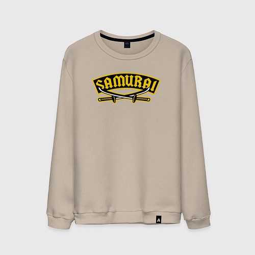 Мужской свитшот Мечи самурая / Миндальный – фото 1
