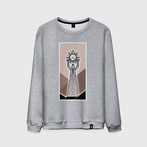 Мужской свитшот Фатима держит солнце / Меланж – фото 1
