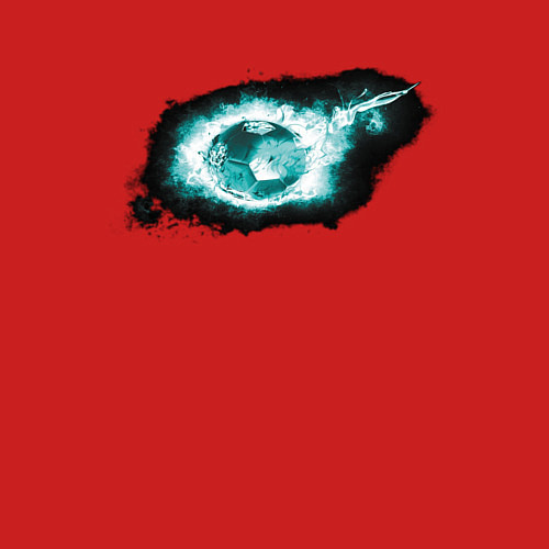 Мужской свитшот Горящий мяч / Красный – фото 3