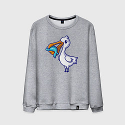 Мужской свитшот Пеликан с рыбкой