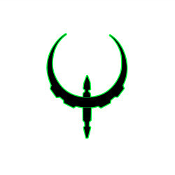 Свитшот хлопковый мужской Чёрно-зелёный знак quake, цвет: белый — фото 2