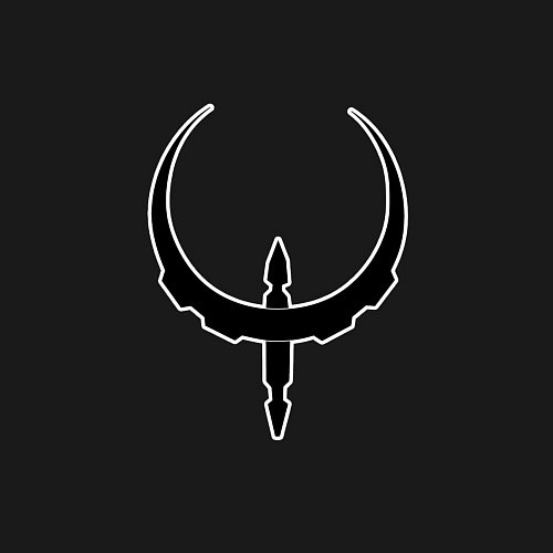 Мужской свитшот Чёрно-белый знак quake / Черный – фото 3