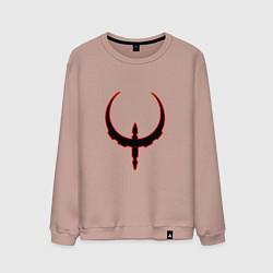 Мужской свитшот Чёрно-красный знак quake