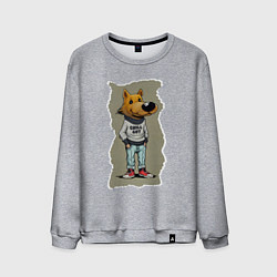 Свитшот хлопковый мужской Чилловый пацык, цвет: меланж