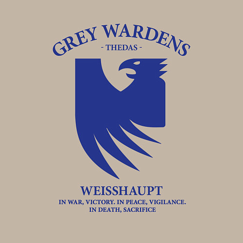 Мужской свитшот Grey Wardens - Dragon Age / Миндальный – фото 3