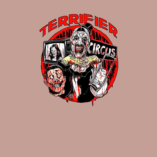 Мужской свитшот Terrifier / Пыльно-розовый – фото 3