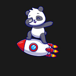 Свитшот хлопковый мужской Rocket panda, цвет: черный — фото 2