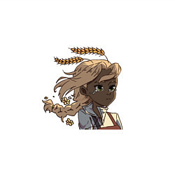 Свитшот хлопковый мужской Грустный колосок, цвет: белый — фото 2