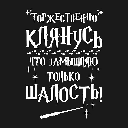 Мужской свитшот Замышляю только шалость / Черный – фото 3