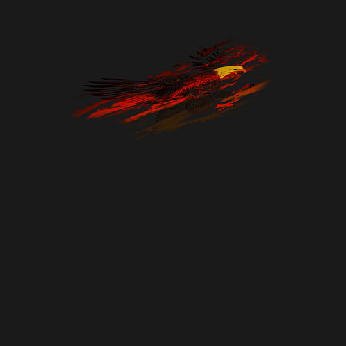 Мужской свитшот Орел в закате / Черный – фото 3